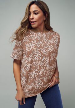 Stretch Cotton Cuff Tee