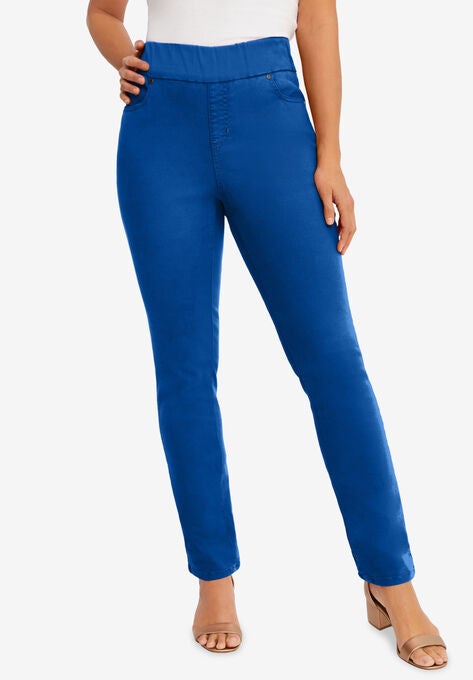 Comfort Waistband Jeans, DARK SAPPHIRE, hi-res image number null