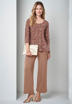 Stretch Cotton Scoop Neck Tee