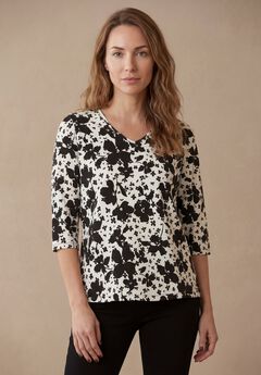 Stretch Cotton V-Neck Tee