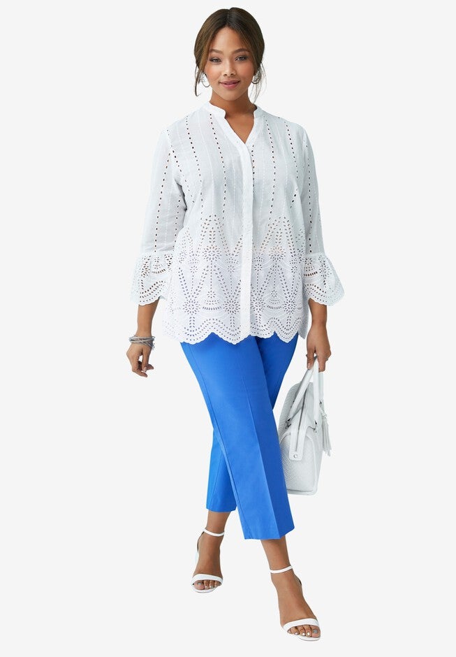 Cutout Tunic, WHITE, hi-res image number 0