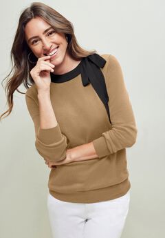 Tie-Neck Sweater