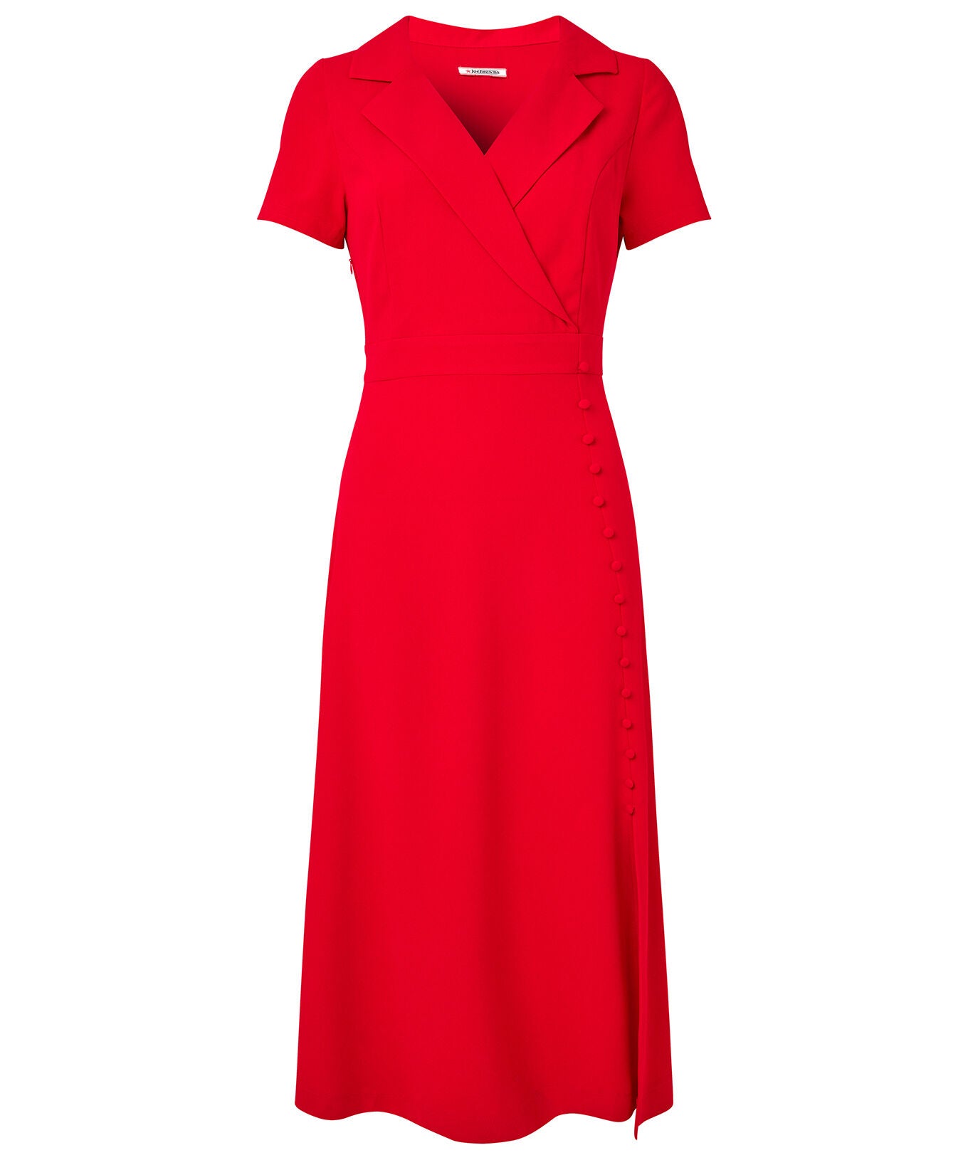 Retro Button Midi Dress, RUBY, alternate image number 4