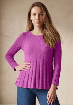 Chevron Fit & Flare Sweater