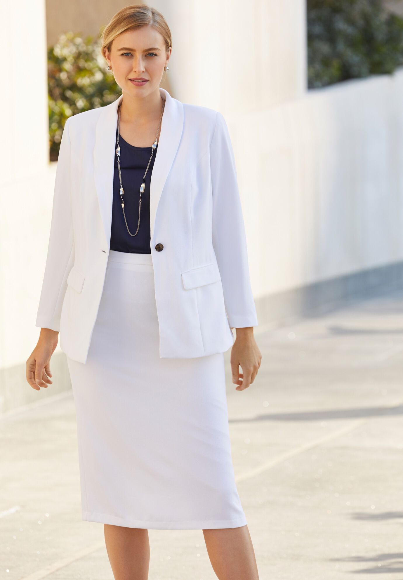 Two piece skirt suit on sale