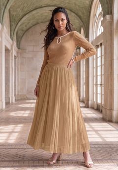 Flowing Crinkled Maxi Skirt