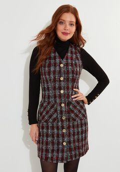 Sleeveless Tweed Dress