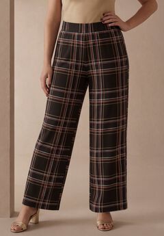 Stretch Knit Wide Leg Pant