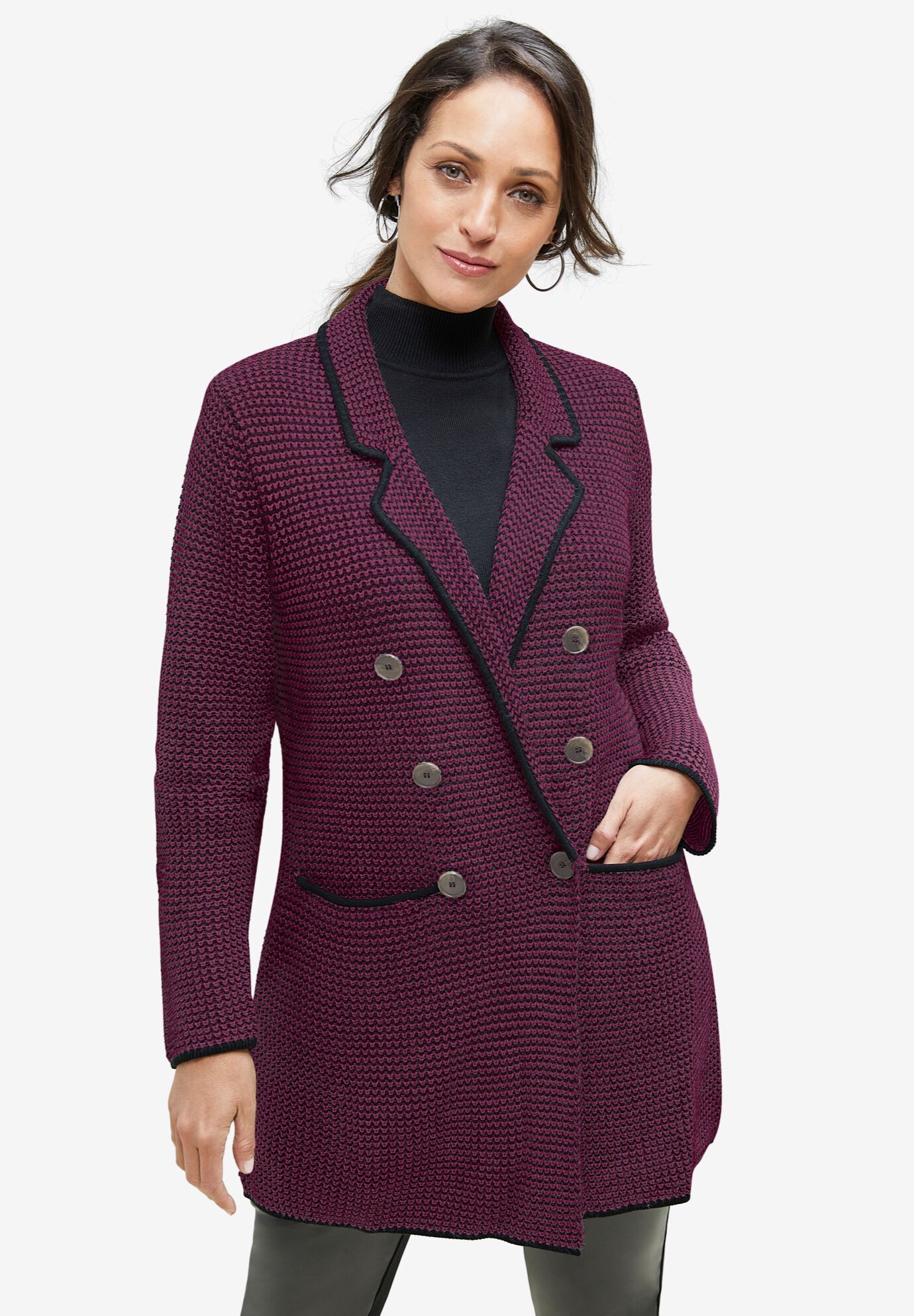 Chic Leather Lady Jacket Timeless Silhouette Black Catherines