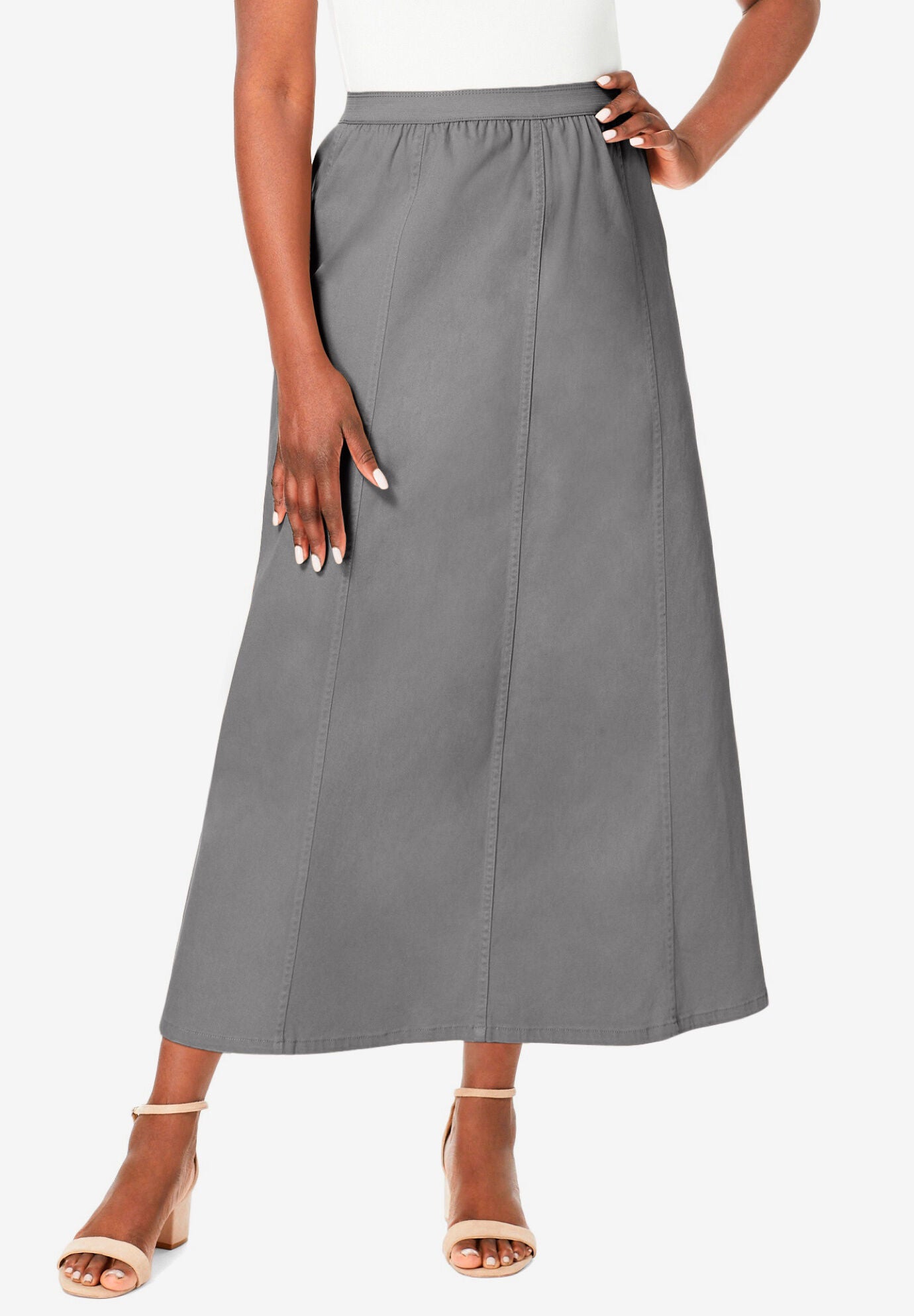 Stretch Denim Jegging Skirt Highest Stretch Denim Grey Denim