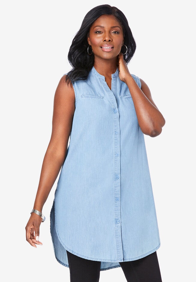 Denim Tunic, LIGHT WASH, hi-res image number null