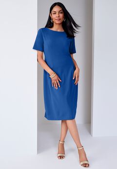 Crepe Fit and Flare Dress