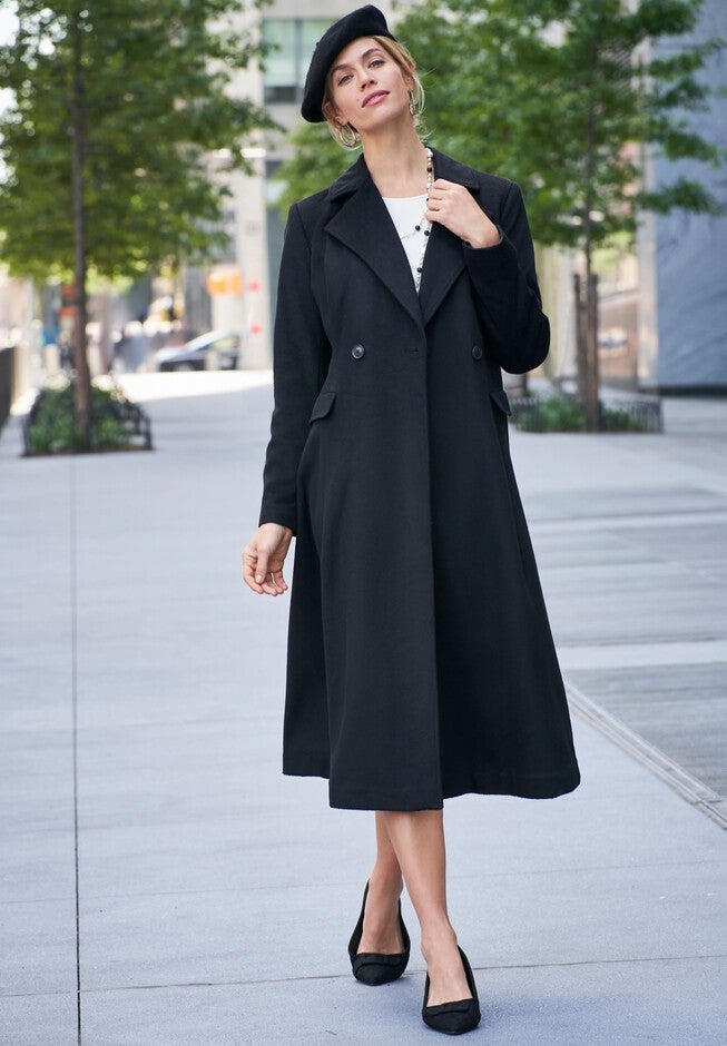 Trapeze Wool-Blend Coat, , alternate image number null