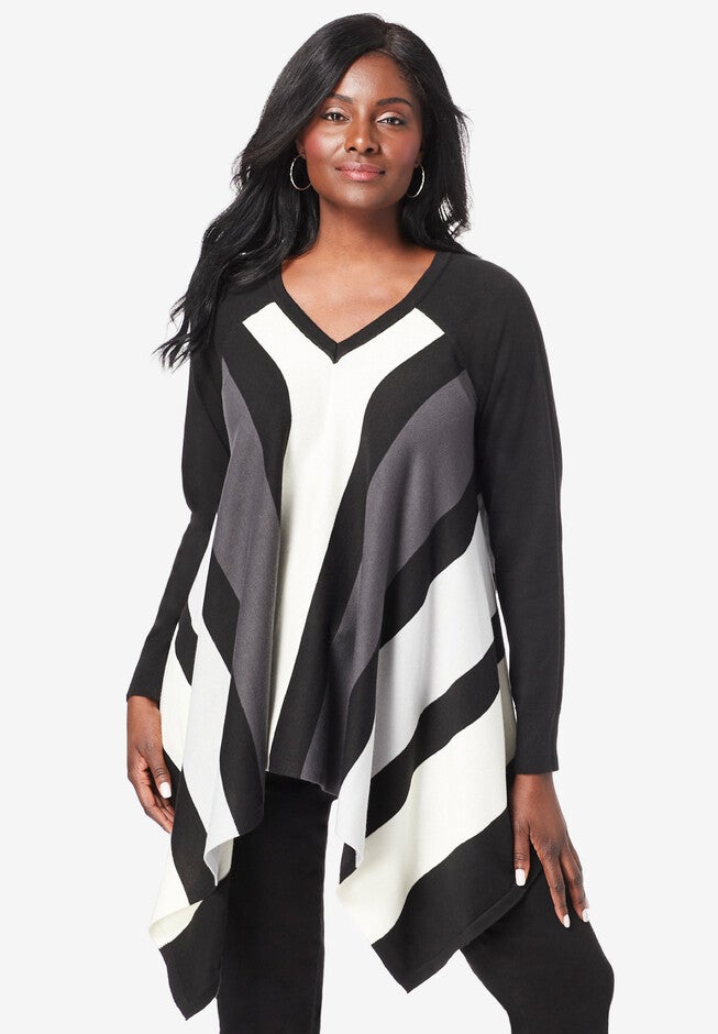 Sharktail Pullover Sweater, BLACK, hi-res image number 0