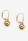 Yellow Gold over Sterling Silver Ball Drop Drop Earrings (23x7.5mm), , on-hover image number null