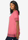 Crochet Trim Tunic, , alternate image number null
