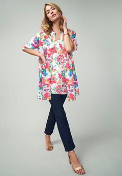 Georgette Button Front Tunic