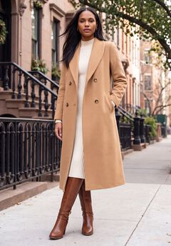 Long Shawl Collar Wool Coat