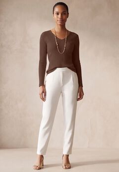V-Neck Ribbed Sweater
