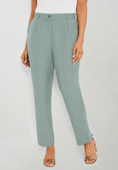 Linen Pleat-Front Pant
