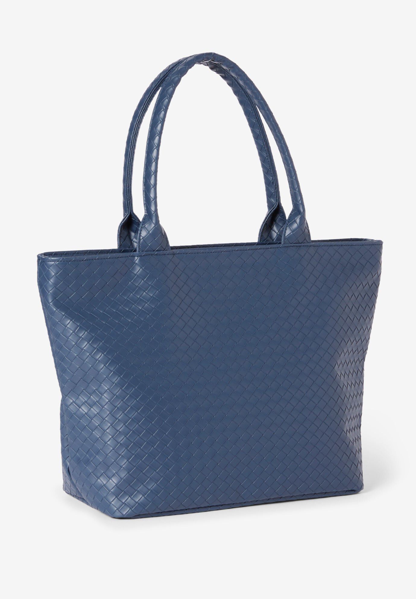 Basketweave Tote, NAVY, hi-res image number 0