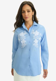 Applique Poplin Shirt