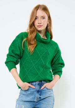 Cable Turtleneck