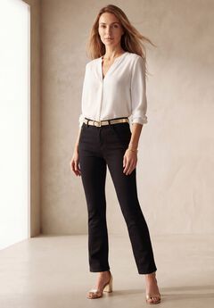 True Fit Stretch Denim Straight Leg Jean