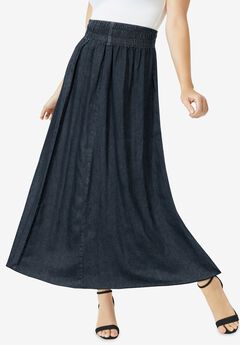 Chambray Maxi Skirt