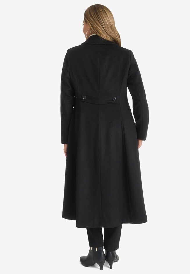 Trapeze Wool-Blend Coat, , on-hover image number null