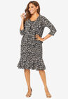 Ponte Jacket Dress, BLACK ABSTRACT DOT, hi-res image number null