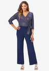 Glitter Jumpsuit, EVENING BLUE, hi-res image number null