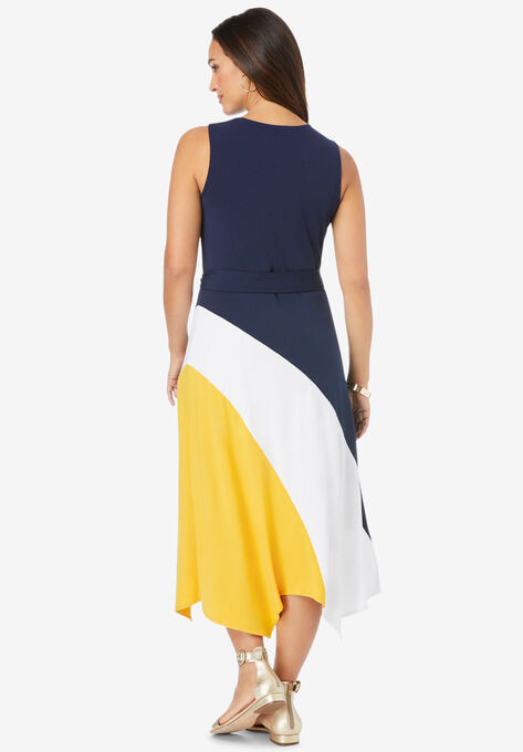 Asymmetric Side-Tie Midi Dress, , on-hover image number null