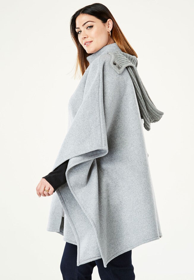 Wool Cape Coat, , alternate image number 2