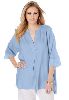 Hi-Low Linen Tunic