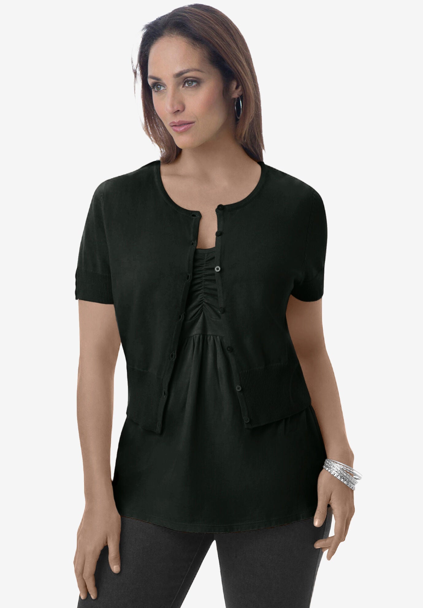 Jewel-Neck Shrug