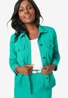 Classic Cotton Denim Jacket, AQUA SEA, hi-res image number null