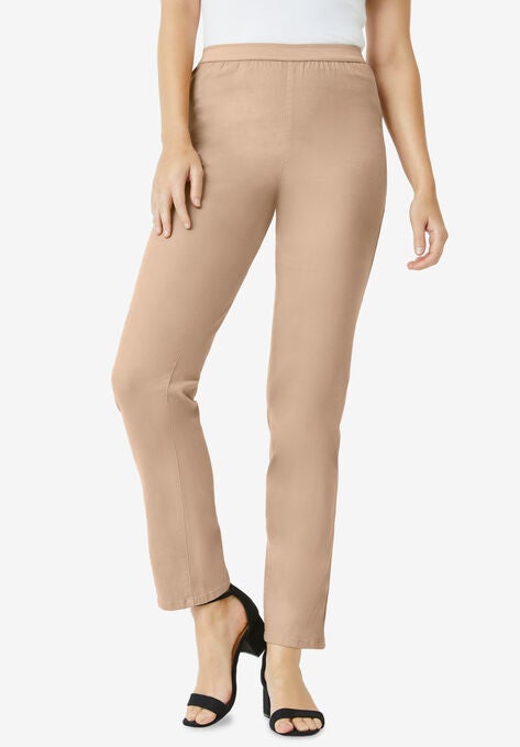 Straight Leg Stretch Denim Jeggings, NEW KHAKI, hi-res image number null