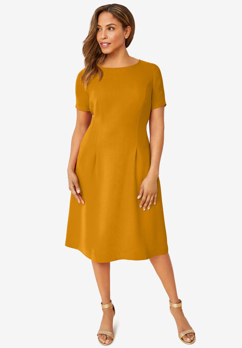 Fit & Flare Dress, RICH GOLD, hi-res image number null