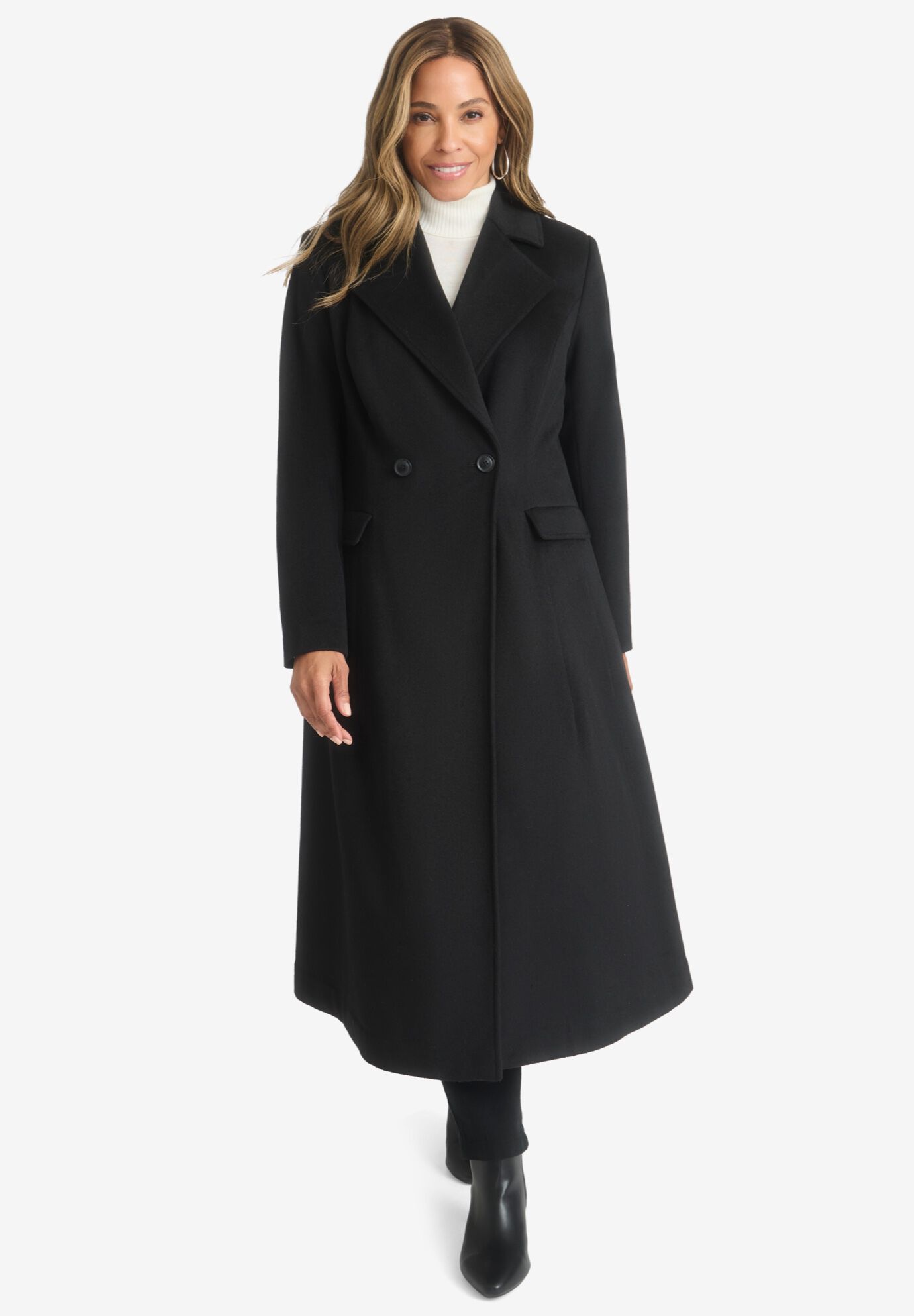 Trapeze Wool Blend Coat