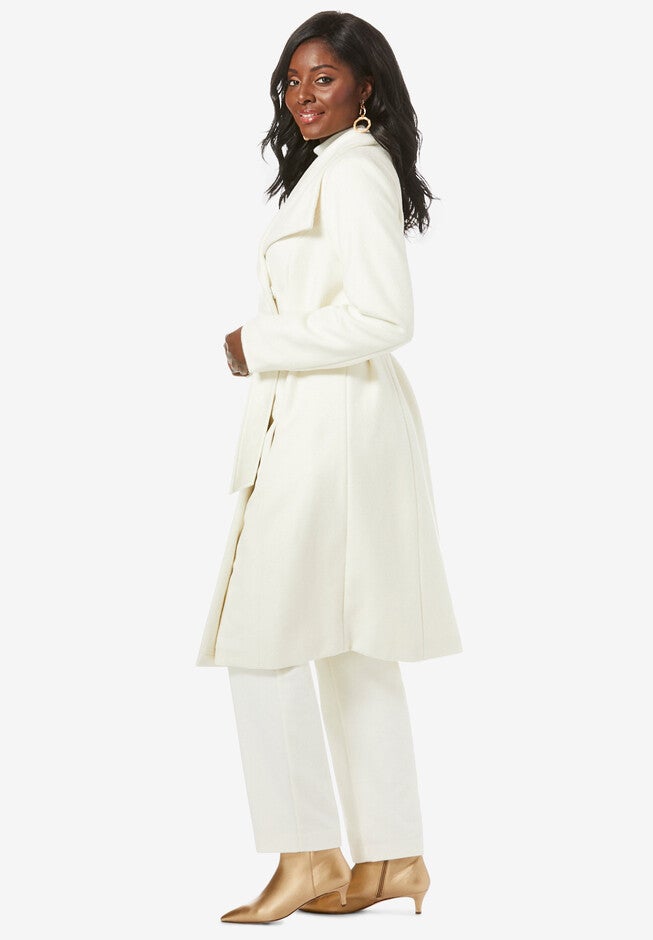 Belted Wool-Blend Coat, , alternate image number 2