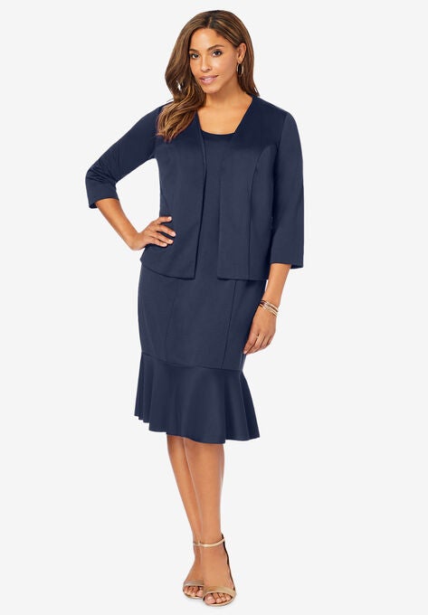 Ponte Jacket Dress, NAVY, hi-res image number null