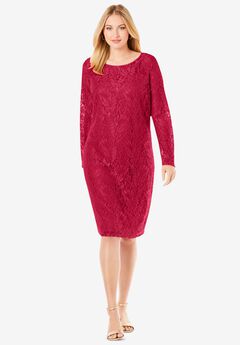 Stretch Lace Shift Dress