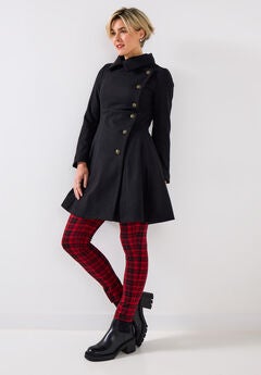 Asymmetrical Wool Blend A-Line Coat
