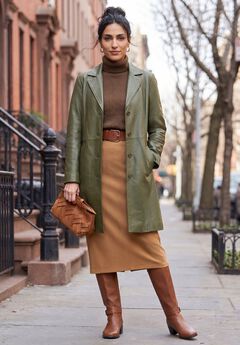 Leather Swing Coat