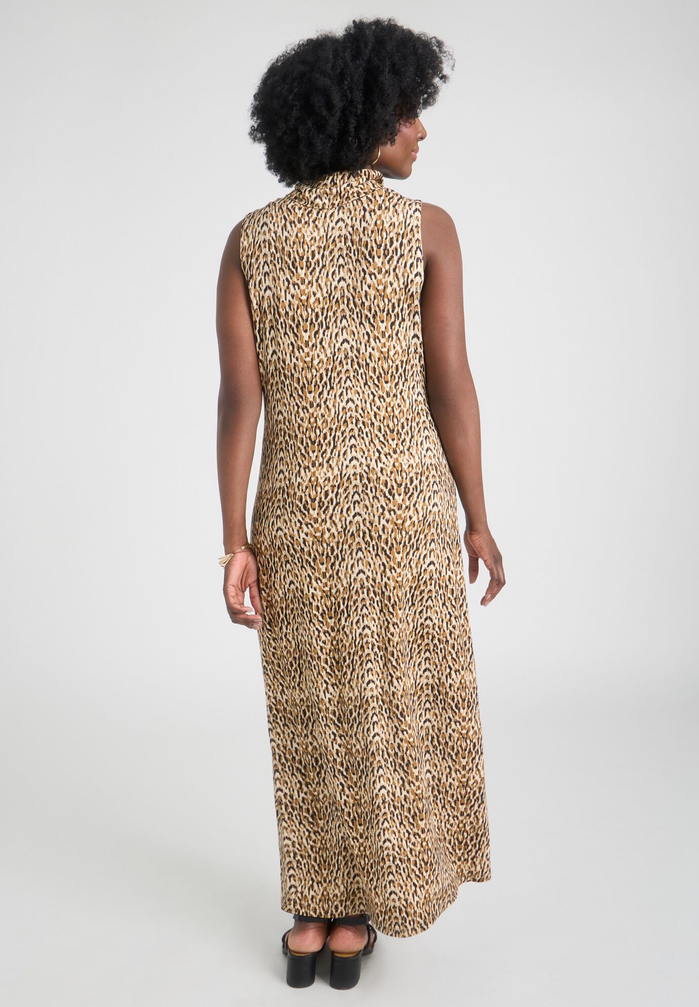 Sleeveless Cowl Neck Maxi, NEUTRAL ANIMAL, alternate image number 2