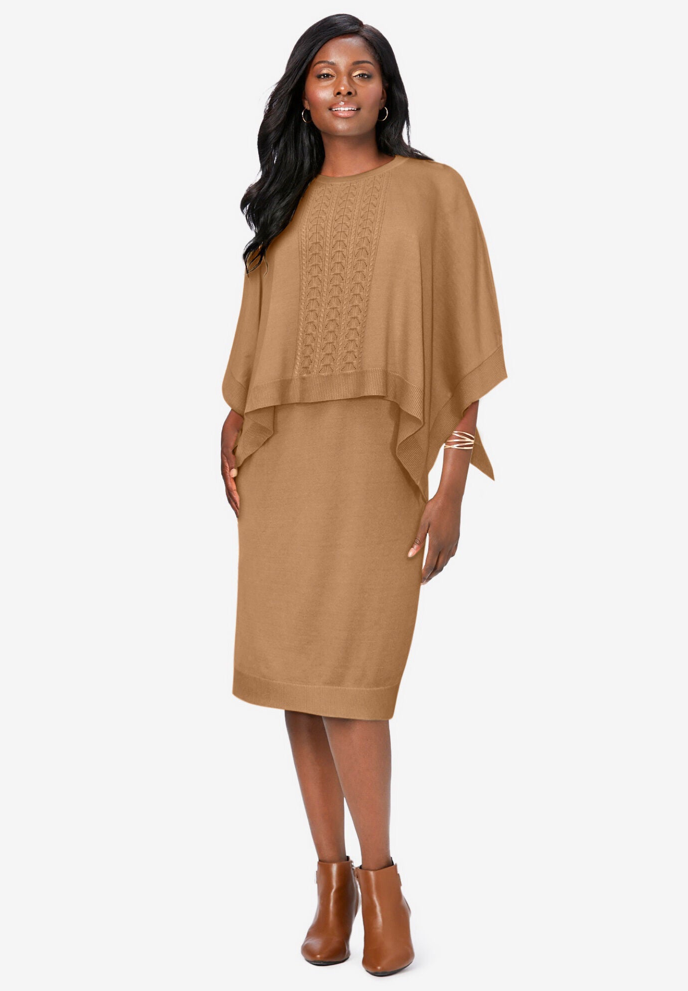 Cape sweater dress 2025