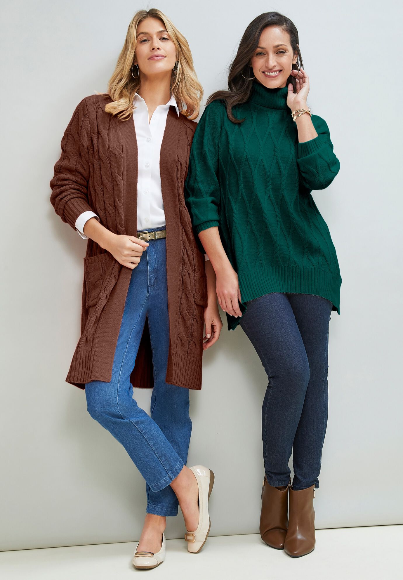 Cable Duster Sweater, , alternate image number 2