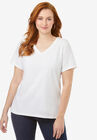 V-Neck Tee, WHITE, hi-res image number null