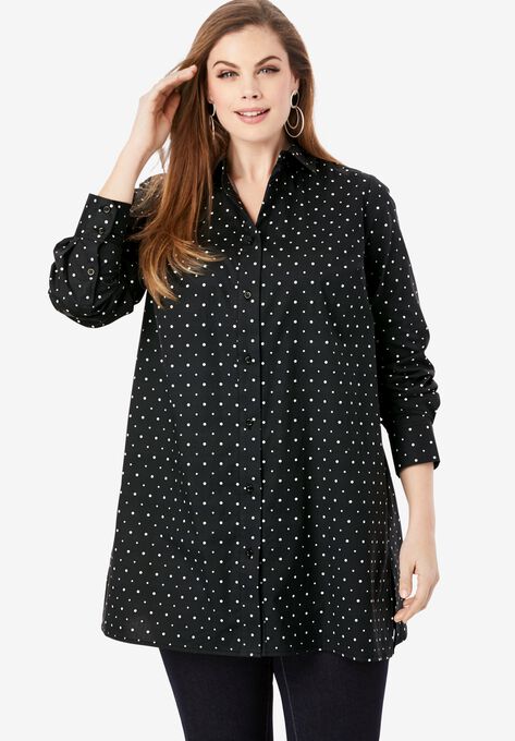 Poplin Tunic, BLACK DOT, hi-res image number null